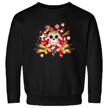 Discover Gingerbread man Sugar Skull decor for Christmas Sweatshirts