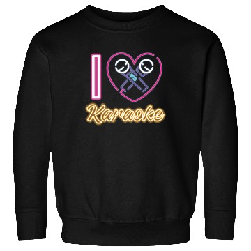 Discover Karaoke Singer Heart 80s Retro I Sweatshirts
