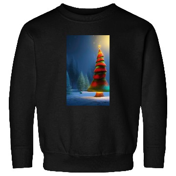Discover Mushroom green and red Christmas tree Sweatshirts
