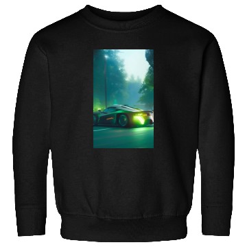 Discover Futuristic grey neon car Sweatshirts
