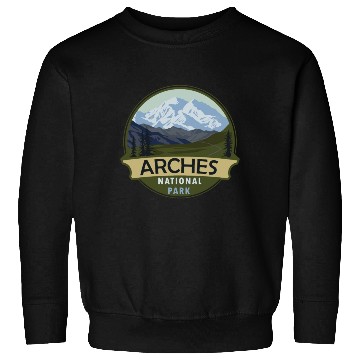 Discover Cool Vintage Retro Arches National Park Mountain Sweatshirts