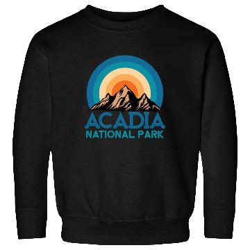 Discover Cool Vintage Retro Acadia National Park Mountain Sweatshirts
