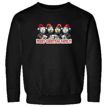 Discover Snowmen in christmas coral, image for end of year, Sweatshirts