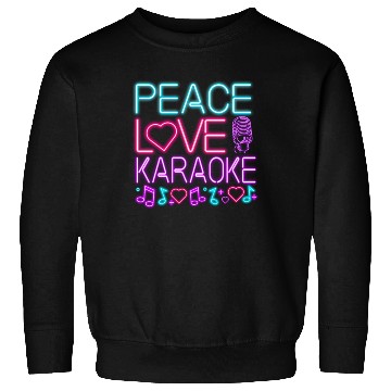Discover Karaoke Singer 80s Retro Peace Sweatshirts