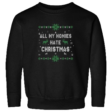 Discover All My Homies Hate Christmas Knitted Pattern Sweatshirts