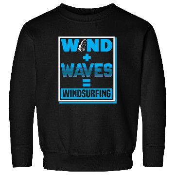 Discover WInd Surfing Wind Plus Waves For Wind Surfer Sweatshirts
