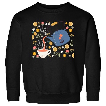 Discover Teapot Design Flower Tea Lover Sweatshirts