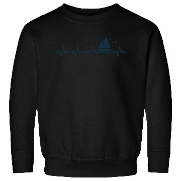 Discover Heartbeat Sailing Boat Captain Pulse Funny Sailor Sweatshirts