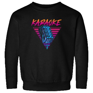Discover Karaoke Singer Retro 80s 90s Sweatshirts