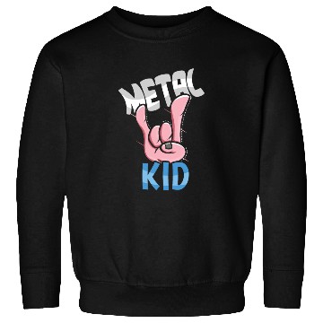 Discover Rock Sign Rock Hand Metal Kid Music Lover Rocker Sweatshirts