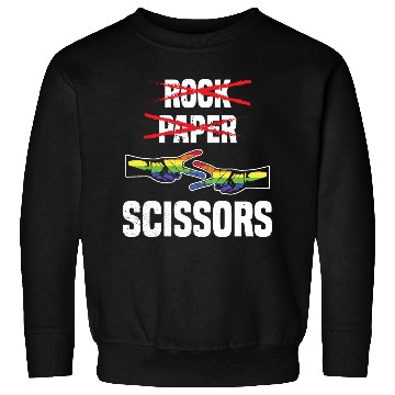 Discover Womens Rock Paper Scissors Funny Lgbt Pride Sweatshirts