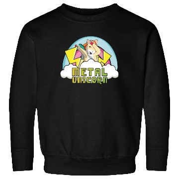 Discover Dabbing Dab Unicorn Rainbow Metal Music Heavy Rock Sweatshirts