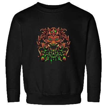 Discover Bronze Neon Oni Mask Sweatshirts