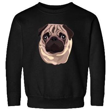 Discover Beautiful Pug Illustration : Dog Art Sweatshirts