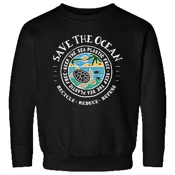 Discover Save The Ocean Keep The Sea Plastic Free Turtle Sweatshirts