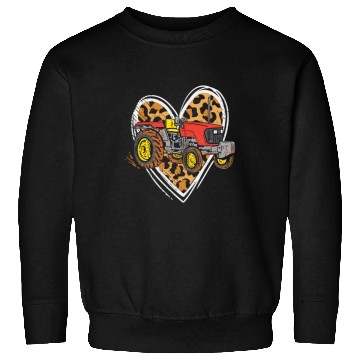 Discover Tractors Love Harvester Driver Farmer Farm Leopard Sweatshirts