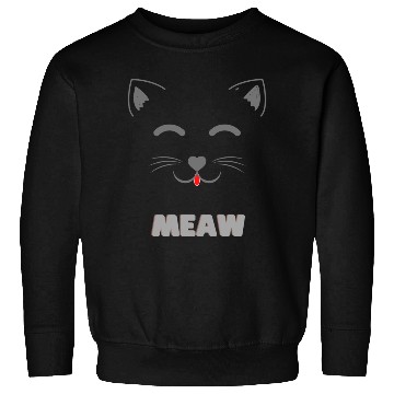 Discover Illustration Cat Cute Face Sweatshirts 3