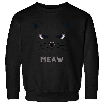 Discover Illustration Cat Cute Face Sweatshirts 4