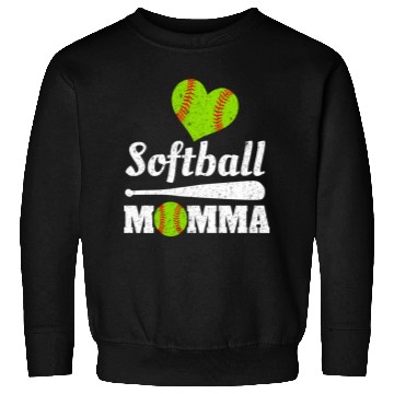 Discover Softball Momma Mother's Day Ball Sports Mom Mommy Sweatshirts