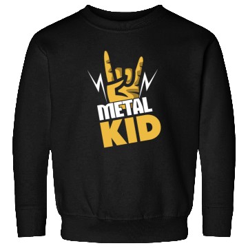 Discover Rock Sign Rocker Hand Metal Kid Metal Lover Sweatshirts