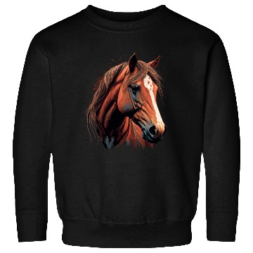 Discover Stunning Horse Head Digital Illustration Sweatshirts