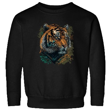 Discover Tiger Face Portrait Sweatshirts
