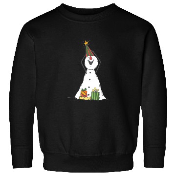 Discover funny snowman with mustache and carrot Sweatshirts
