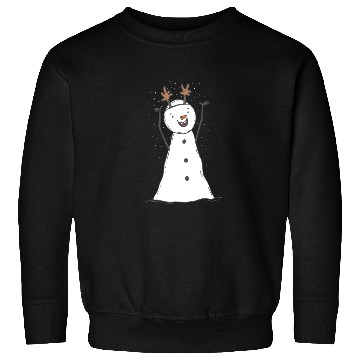 Discover funny snowman with mustache and carrot Sweatshirts
