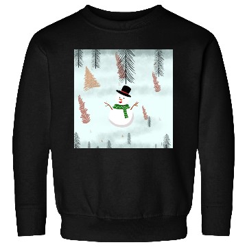 Discover Cute Snowman enjoying snow. Sweatshirts