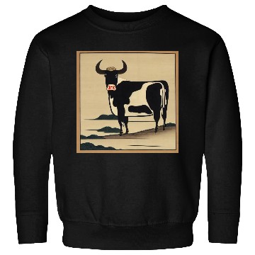 Discover Ukiyo-e Cow, Japanese Print Sweatshirts
