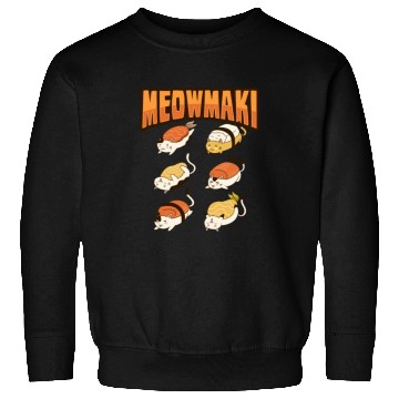 Discover Cat Sushi Meow Design for a Cat Lady or Cat Mom Sweatshirts