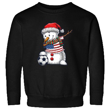 Discover Soccer Boy Dabbing Snowman Christmas Jersey Sweatshirts