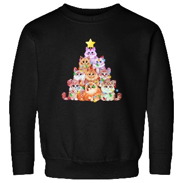 Discover Cats tangled in Christmas Lights - Cat Christmas Sweatshirts