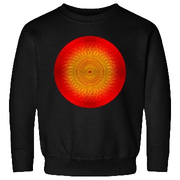 Discover Red Circle Golden Sun Illustration Sweatshirts