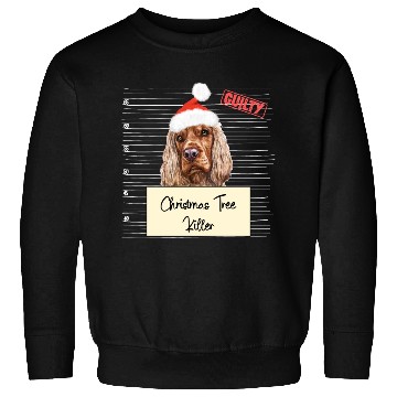 Discover English cocker Spaniel christmas funny prison Sweatshirts