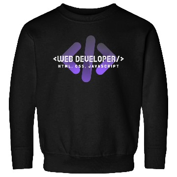 Discover Web Developer Typography (HTML, CSS, JavaScript) Sweatshirts
