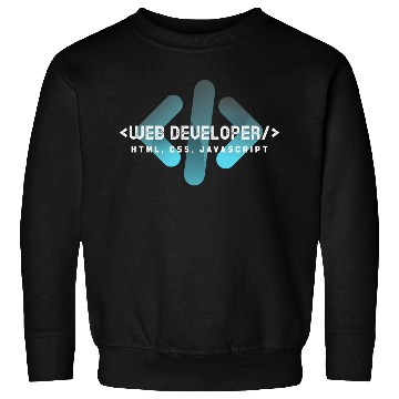 Discover Web Developer Typography (HTML, CSS, JavaScript) Sweatshirts