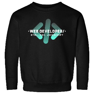 Discover Web Developer Typography (HTML, CSS, JavaScript) Sweatshirts