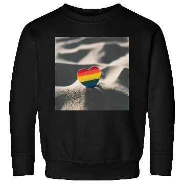 Discover LGBTQ Pride Love Heart in Sand Sweatshirts