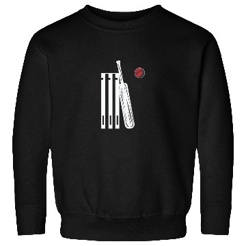 Discover Cricket Wicket Bat and Ball Sweatshirts