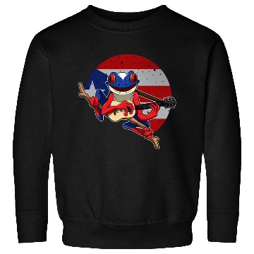 Discover Guitar Playing Coqui Frog Puerto Rico Animal Sweatshirts