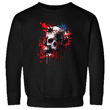 Discover Ink Splatter Skull Sweatshirts