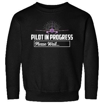Discover Pilot In Progress Please Wait.... Airline Aviation Sweatshirts