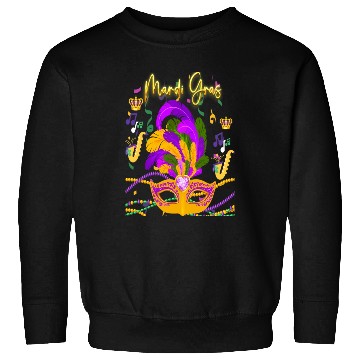 Discover Mardi Gras Beads Mask Feathers Sweatshirts