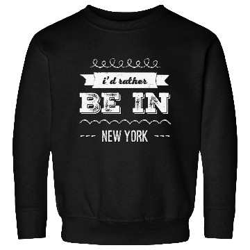 Discover I'd rather be in New York City taxi Broadway Wall Sweatshirts