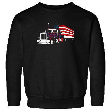 Discover Truck Driver US FLAG, Truck, Trucker Dad Sweatshirts
