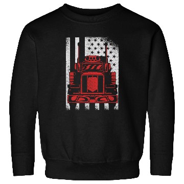 Discover Truck Driver US FLAG, Truck, Trucker Dad Sweatshirts