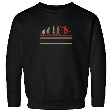 Discover Snowboarding Snowboarder Evolution Retro Sweatshirts