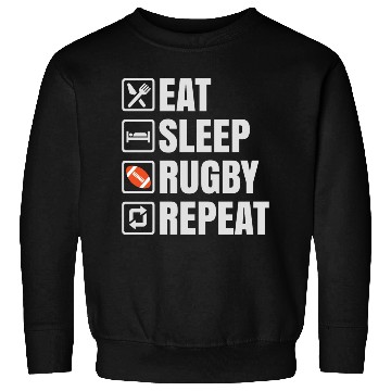 Discover Eat Sleep Rugby Repeat Sweatshirts