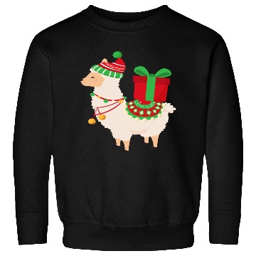 Discover Lama with Christmas present Sweatshirts